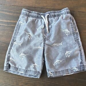 Ingear Gray Swim Shorts with White Drawstring